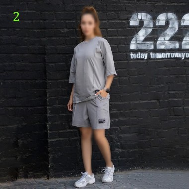 ست تیشرت شلوارک لش کاپل زنانه 2025 2
