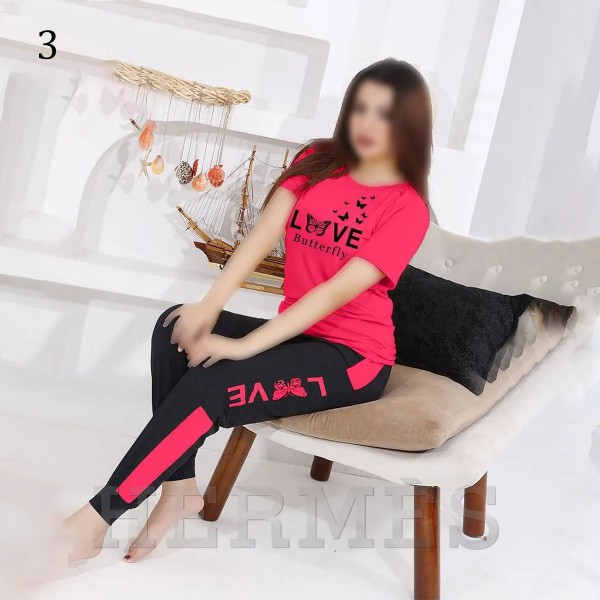 ست بلوز شلوار آستین کوتاه LOVE زنانه 1511