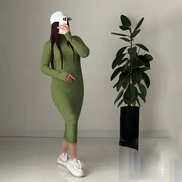 ماکسی یقه اسکی زنانه مدل اسلیم