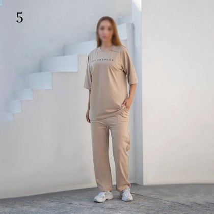 ست تیشرت شلوار لش زنانه 00880
