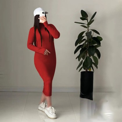 ماکسی یقه اسکی زنانه مدل اسلیم