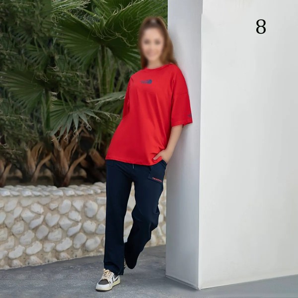 ست تیشرت شلوار لش زنانه 00881