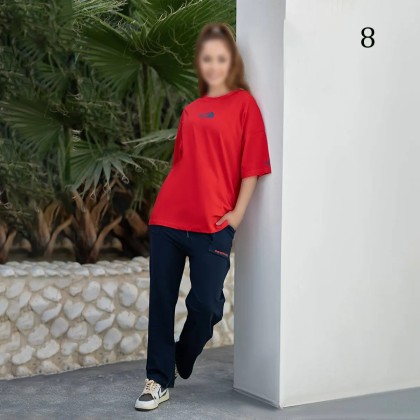 ست تیشرت شلوار لش زنانه 00881