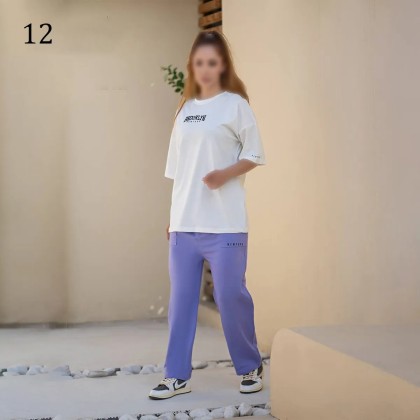ست تیشرت شلوار لش زنانه 00881
