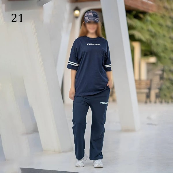 ست تیشرت شلوار لش زنانه 00881