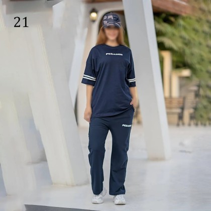 ست تیشرت شلوار لش زنانه 00881