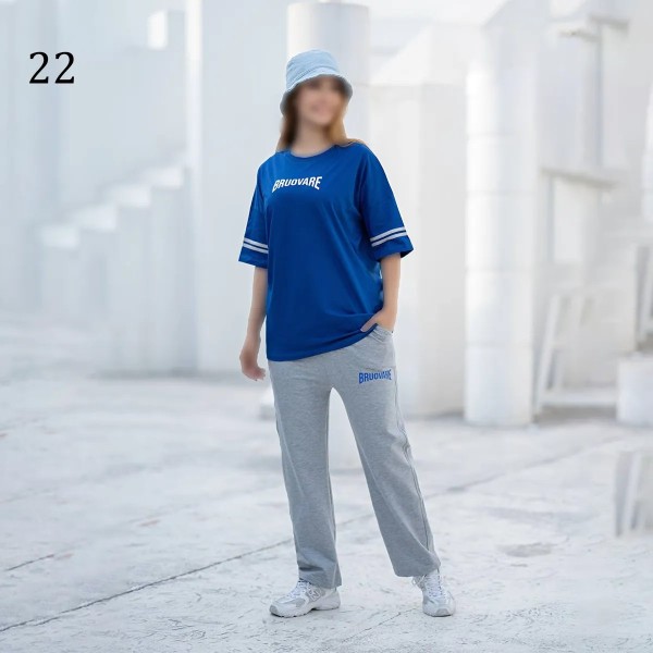 ست تیشرت شلوار لش زنانه 00881