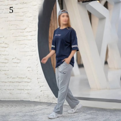 ست تیشرت شلوار لش زنانه 00882