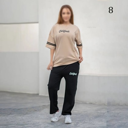 ست تیشرت شلوار لش زنانه 00882