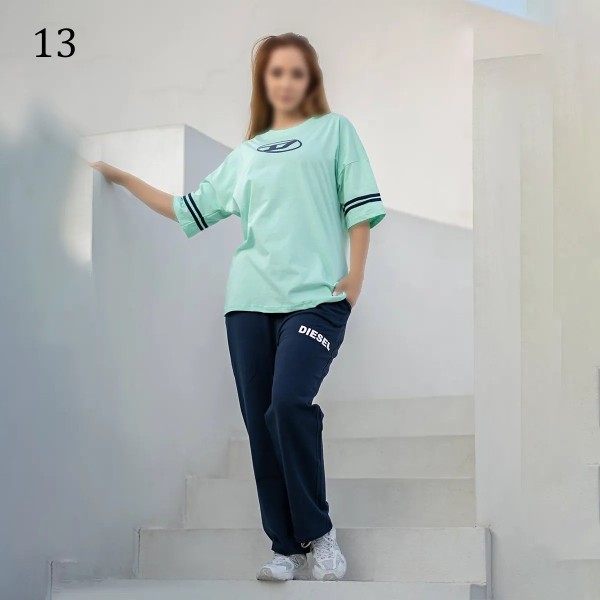 ست تیشرت شلوار لش زنانه 00882