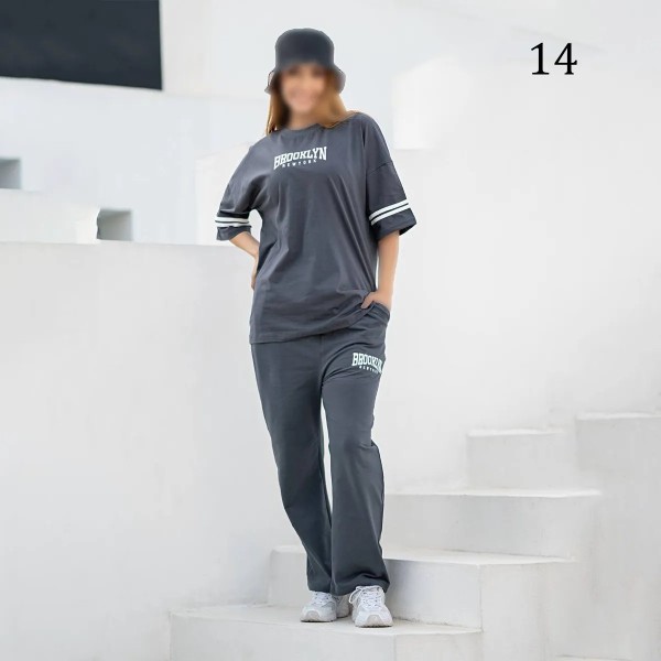 ست تیشرت شلوار لش زنانه 00882