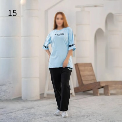 ست تیشرت شلوار لش زنانه 00882
