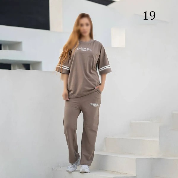 ست تیشرت شلوار لش زنانه 00882