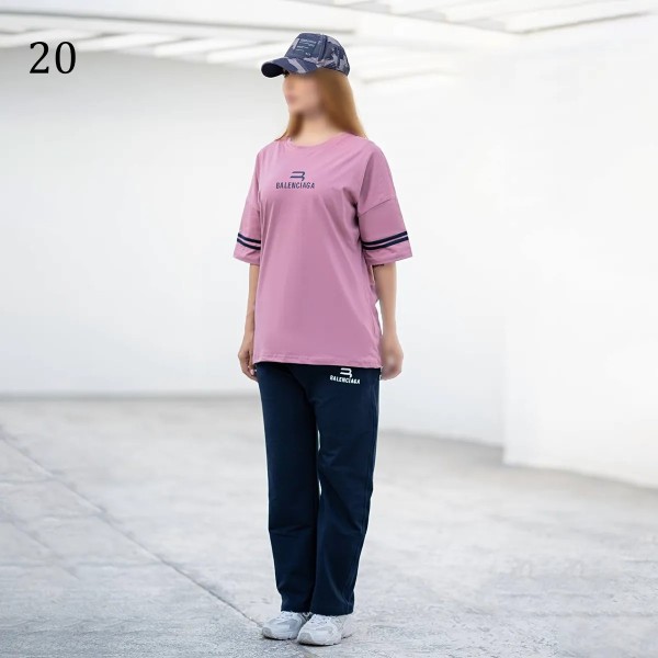 ست تیشرت شلوار لش زنانه 00882