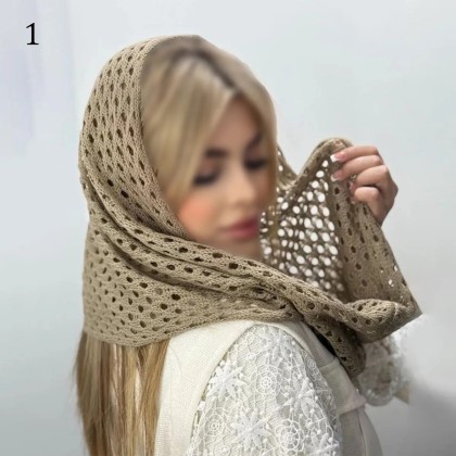شال قلاب بافی رینگی زنانه 77897
