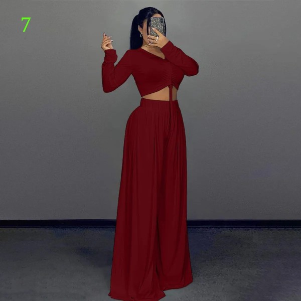 ست کراپ شلوار پیله دار زنانه 1405