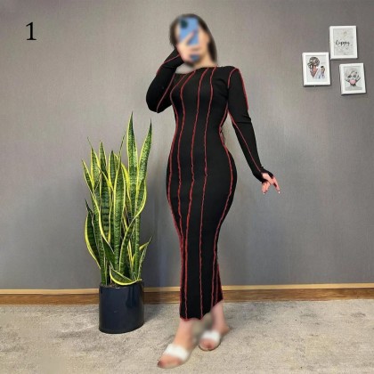 پیراهن بلند کثیف دوزی زنانه 220029
