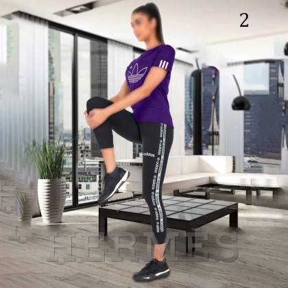 ست تیشرت شلوار استین کوتاه  adidas زنانه 1477