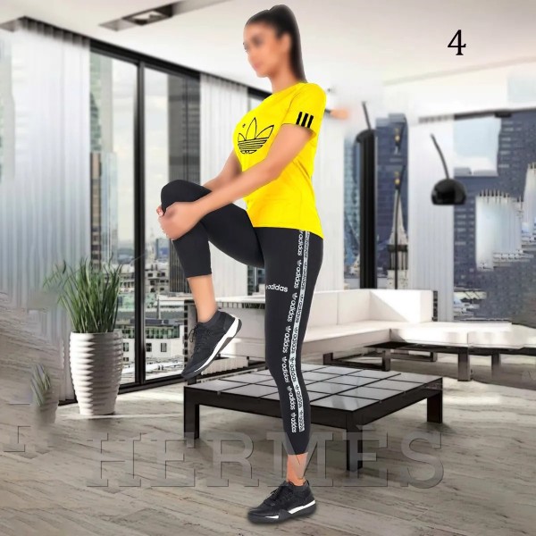ست تیشرت شلوار استین کوتاه  adidas زنانه 1477