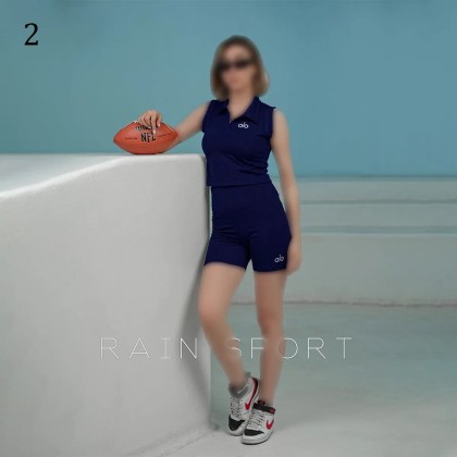 ست کراپ شلوارک اسپرت زنانه 4156