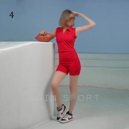 ست کراپ شلوارک اسپرت زنانه 4156