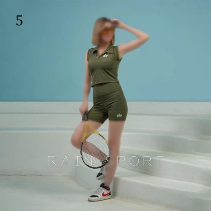 ست کراپ شلوارک اسپرت زنانه 4156