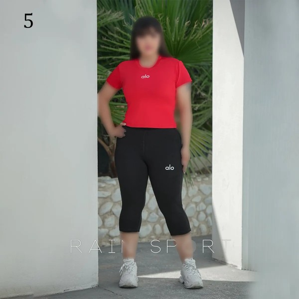 ست کراپ شلوارک سایز بزرگ زنانه 4139