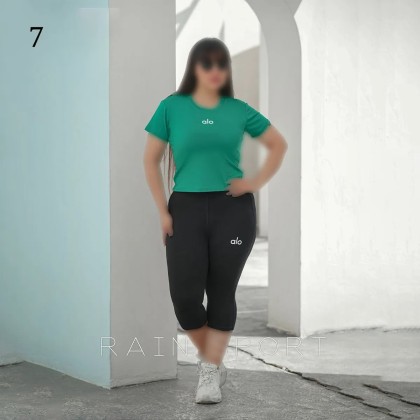 ست کراپ شلوارک سایز بزرگ زنانه 4139