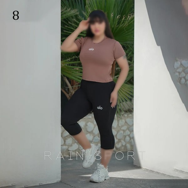 ست کراپ شلوارک سایز بزرگ زنانه 4139