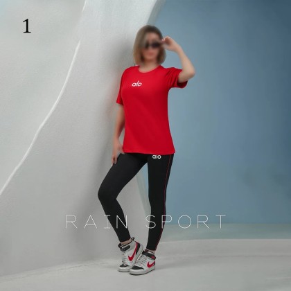 ست تیشرت شلوار اسپرت ورزشی زنانه 4154