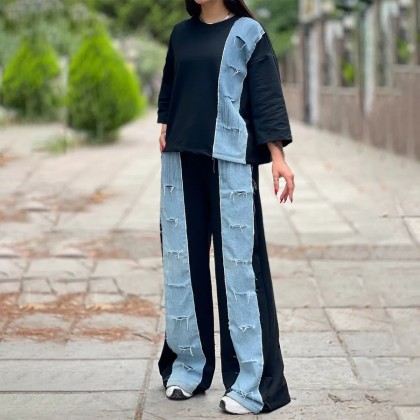 ست تیشرت شلوار زنانه 74787