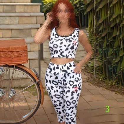 ست نیم تنه شلوارک زنانه 437