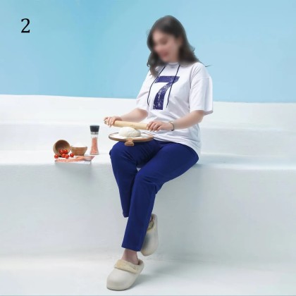 تیشرت شلوار راسته مینیمال زنانه 71220