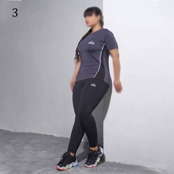 ست تیشرت لگ سایز بزرگ ورزشی زنانه 814P
