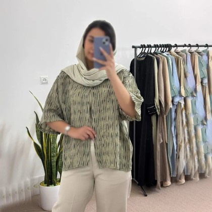 شومیز باکسی گازوییلی زنانه 19054