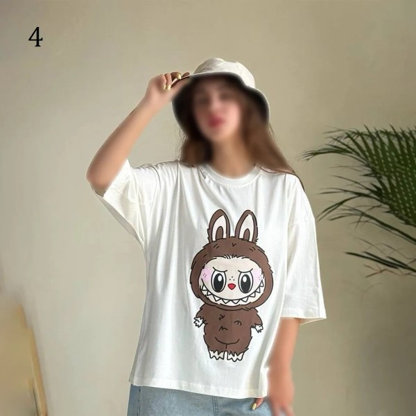تیشرت باکسی labubu زنانه 100452