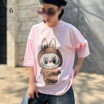 تیشرت باکسی labubu زنانه 100452