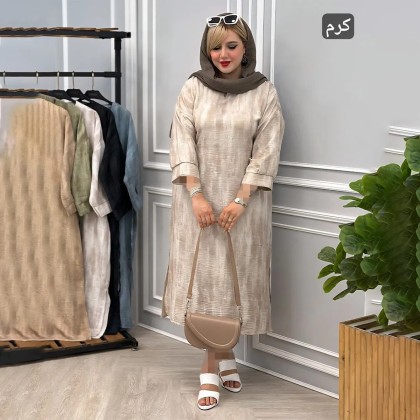 پیراهن یقه کوبایی زنانه 27624