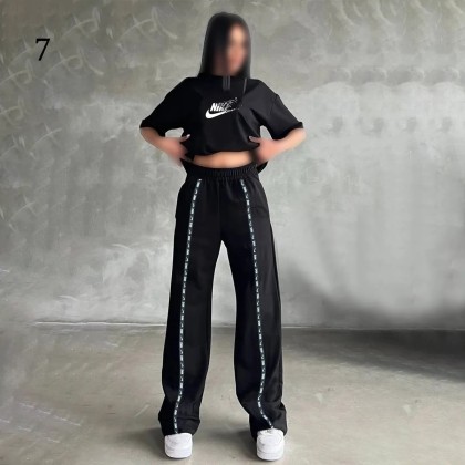 ست تیشرت شلوار فوق بیگ سایز NIKE NEW زنانه 2625