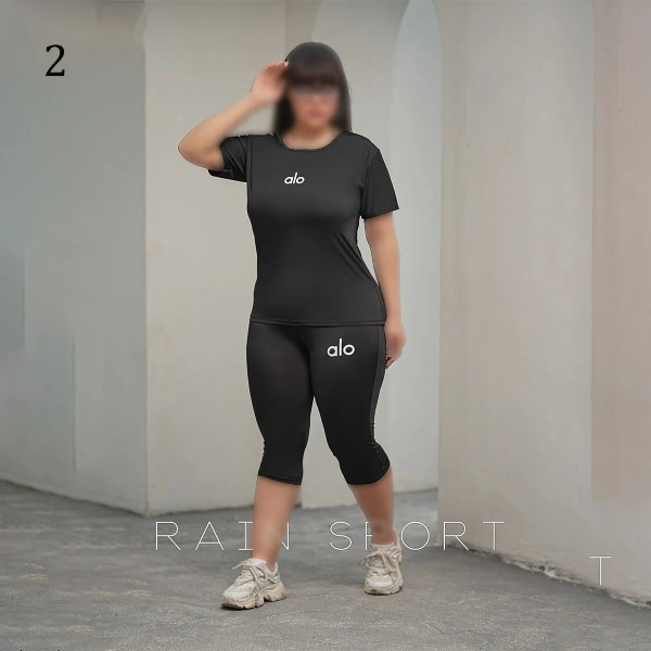 تیشرت شلوارک ورزشی زنانه سایز بزرگ 4135