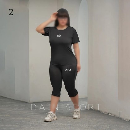 تیشرت شلوارک ورزشی زنانه سایز بزرگ 4135