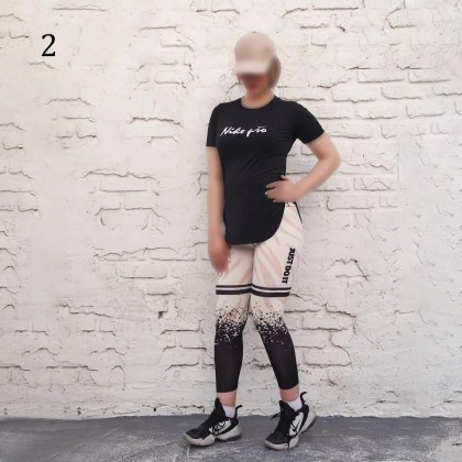 ست باشگاهی تیشرت لگ فلت زنانه 798P
