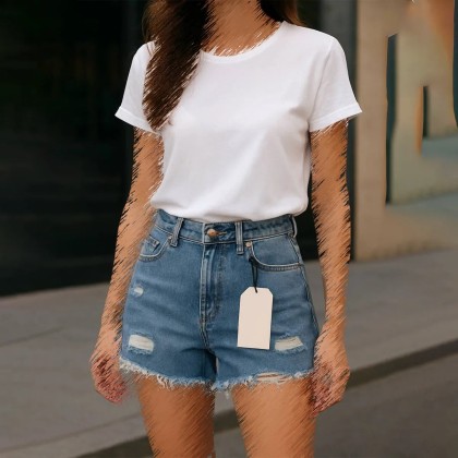 شلوارک جین وارداتی زنانه 09416