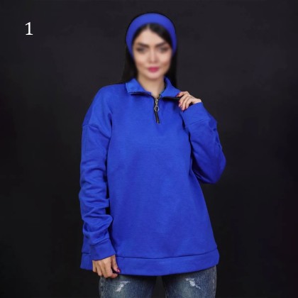 دورس نیم زیپ قواره دار زنانه 100463