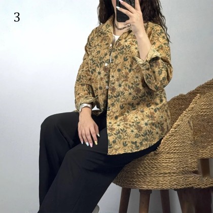 شومیز لنین طرحدار زنانه 46101