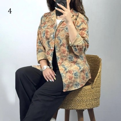 شومیز لنین طرحدار زنانه 46101