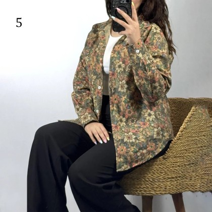 شومیز لنین طرحدار زنانه 46101