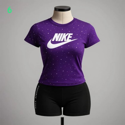 ست بلوز شلوارک NIKE کهکشانی زنانه 2576