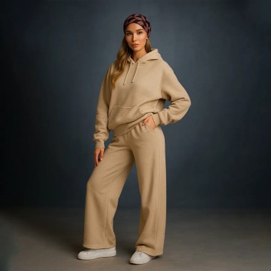 ست هودی شلوار بگ زنانه 63785 2