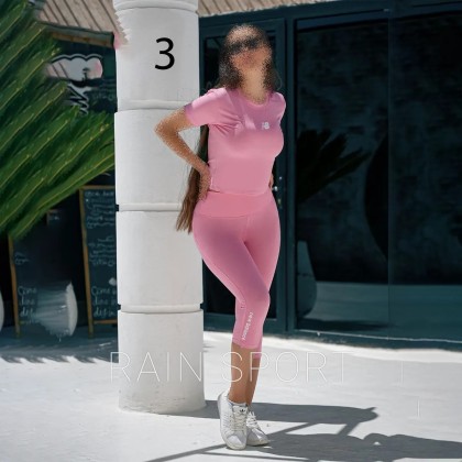ست کراپ و شلوارک ورزشی زنانه مدل راین